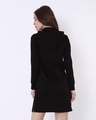 Shop Jet Black Fleece Hoodie Dress-Design