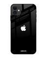 Shop Jet Black IPhone 12 Mini Premium Glass Case (Gorilla Glass & Shockproof Anti-Slip Silicone)-Front