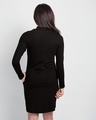 Shop Jet Black High Neck Slim Fit Pocket Dress-Design
