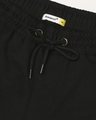 Shop Jet Black Men's Solid Side Tape Pocket Shorts