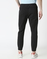 Shop Jet Black Mens's Chino Joggers-Full