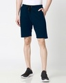 Shop Jet Black Navy Blue Zipper Shorts Combo-Design