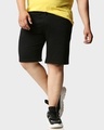 Shop Men's Jet Black Plus Size Casual Shorts-Front