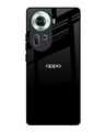 Shop Jet Black Premium Glass Case for Oppo Reno11 5G(Shock Proof, Scratch Resistant)-Front