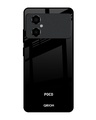 Shop Jet Black Premium Glass Case for Poco M4 5G (Shock Proof, Scratch Resistant)-Front