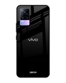 Shop Jet Black Printed Premium Glass Cover for Vivo Y73 (Shockproof, Light Weight)-Front