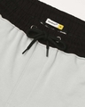 Shop Jet Black-Quiet Grey Plain Fashion Collabs Zipper Shorts