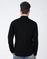 Shop Jet Black Neps Slim Fit Full Sleeve Shirt-Design