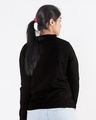 Shop Women's Jet Black Fleece Sweatshirt-Design