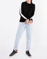Shop Women's Jet Black Fleece Sweatshirt-Full
