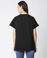 Shop Jet Black-White Side Panel Boyfriend T-Shirt-Full