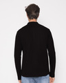 Shop Jet Black Zip Henley Full Sleeve Pique T-Shirt-Design