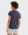 Shop Job Insanity All Over Printed Women Half Sleeve Blue T-Shirt-Design