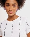 Shop Job Insanity All Over Printed Women Half Sleeve White T-Shirt