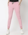 Shop Women's Pink Slim Fit Joggers-Front