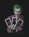 Shop Men's Black Joker Cards Graphic Printed Contrast Binding Vest-Full