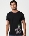 Shop Joker Cards (BML) Varsity Half Sleeve T-Shirt-Front