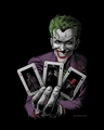 Shop Joker Cards (BML) Varsity Round Neck T-Shirt-Full