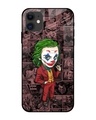Shop Joker Cartoon Premium Glass Case for Apple iPhone 12 Mini (Shock Proof, Scratch Resistant)-Front