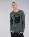 Shop Joker Cloth Clip Full Sleeve T-Shirt (BML)-Front