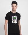 Shop Men's Black Joker Splash Graphic Printed T-shirt-Front