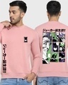 Shop Men's Pink Joker X Batman Manga Graphic Printed Crewneck Sweatshirt-Front