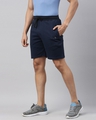 Shop Men Blue Solid Regular Fit Shorts-Design