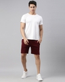 Shop Men Maroon Printed Regular Fit Shorts