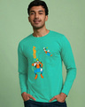 Shop Jumping Goofy Full Sleeve T-Shirt-Front