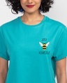 Shop Just Bee Yourself BoyfriendT-Shirt Tropical Blue-Front