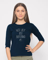 Shop Just Buffering Round Neck 3/4th Sleeve T-Shirt-Front