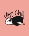Shop Just Chill-penguin Round Neck 3/4th Sleeve T-Shirt-Full