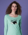Shop Just Chill-penguin Scoop Neck Full Sleeve T-Shirt-Front