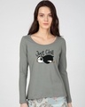 Shop Just Chill-penguin Scoop Neck Full Sleeve T-Shirt-Front
