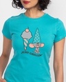 Shop Just Chillin Nibbles Half Sleeve T-Shirt Tropical Blue-Front
