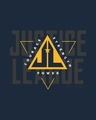 Shop Justice League Triad Half Sleeve T-Shirt Navy Blue