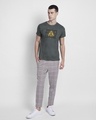Shop Justice League Triad Half Sleeve T-Shirt Nimbus Grey