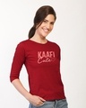 Shop Kaafi Cute Round Neck 3/4th Sleeve T-Shirt-Front