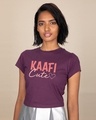 Shop Kaafi Cute Round Neck Crop Top T-Shirt-Design