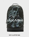 Shop Unisex Black Kakashi Chidori Printed Small Backpack-Front