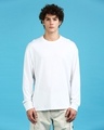 Shop Men's White Super Loose Fit T-shirt-Front