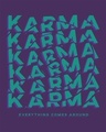 Shop Karma Comes Around Half Sleeve T-Shirt Parachute Purple -Full