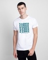 Shop Karma Comes Around Half Sleeve T-Shirt White-Front