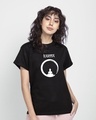 Shop Karma Cycle Boyfriend T-Shirt Black-Front