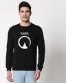 Shop Men's Black Karma Cycle Graphic Printed Sweater-Front