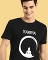 Shop Men's Black Karma Cycle Graphic Printed T-shirt-Front