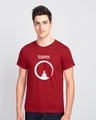 Shop Karma Cycle Half Sleeve T-Shirt Bold Red-Front