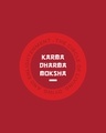 Shop Karma Dharma Moksha Half Sleeve T-Shirt Bold Red
