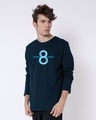 Shop Karma Loop Full Sleeve T-Shirt Navy Blue-Front