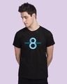 Shop Men's Black Karma Loop Typography T-shirt-Front